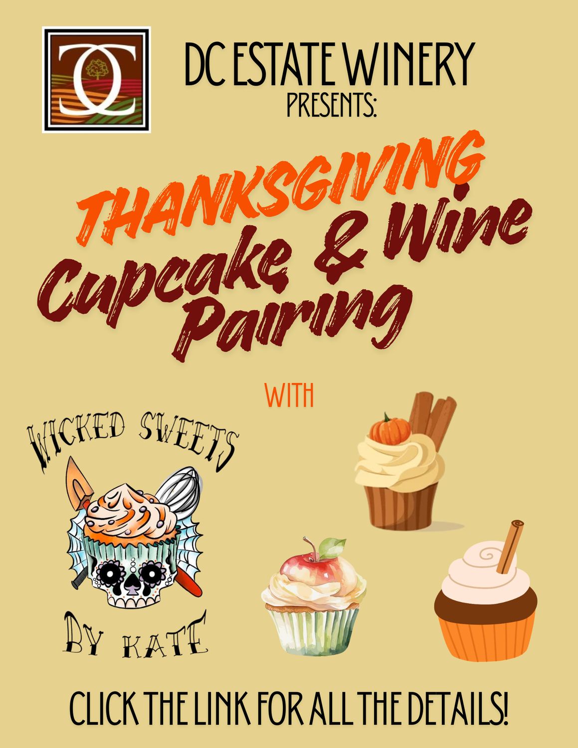 Wine &amp; Cupcake Flight