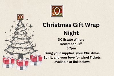Christmas Gift Wrap Event December 21st 5-7pm