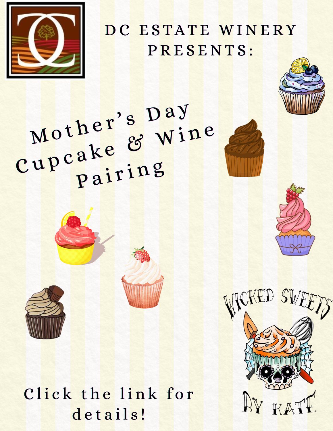 Mother's Day Cupcake Pairing May 8th, 9th, 10th