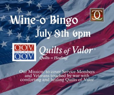 Wine-O Bingo for QOV July 8th 6-8pm