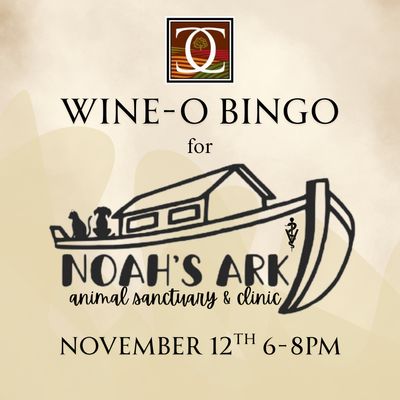 Wine-O Bingo for Noah's Ark Nov. 12th 6-8pm