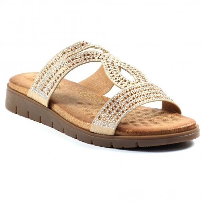 Lunar - Chavez Sandal - Gold JLH390, Size: 3