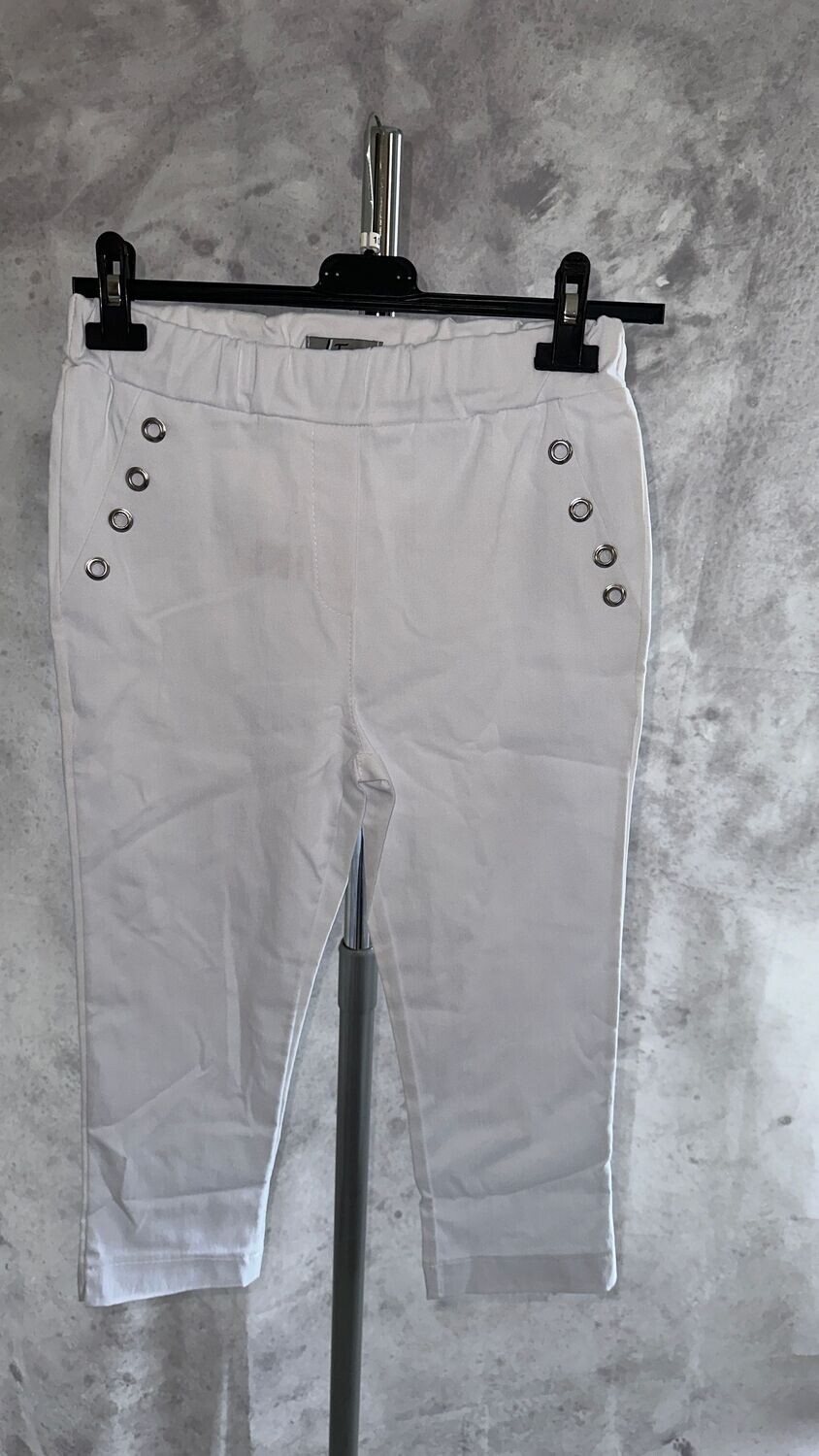 Yew crop trouser white, Size: 10