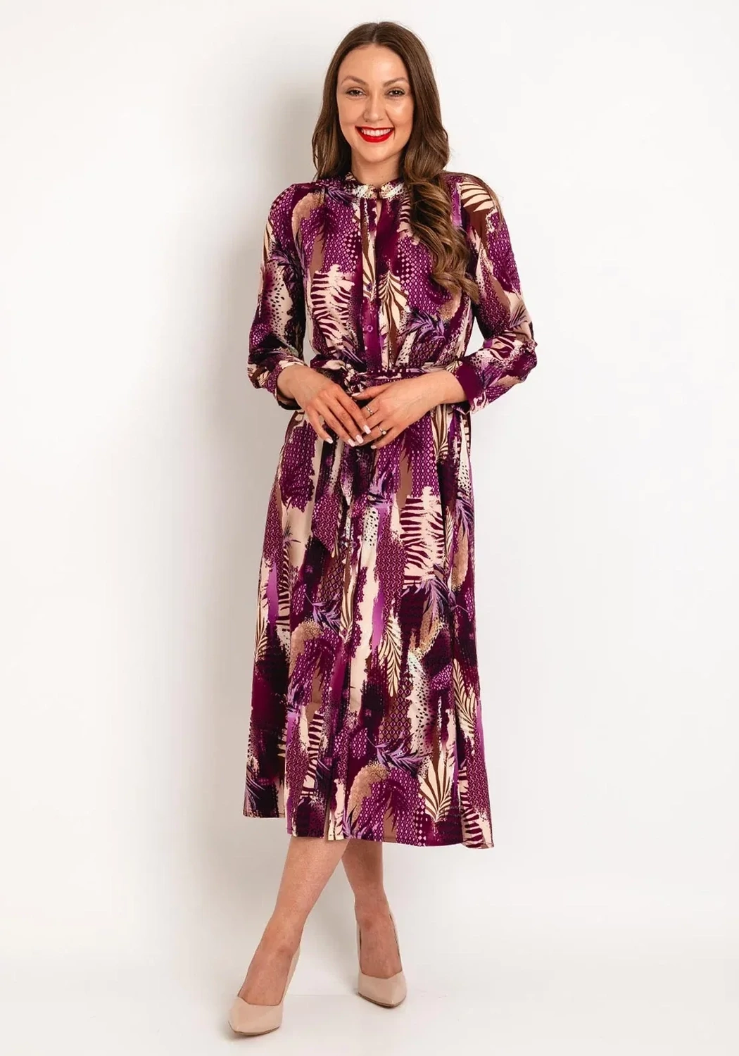 Kate & Pippa Capri dress Purple/Tan, Size: XS