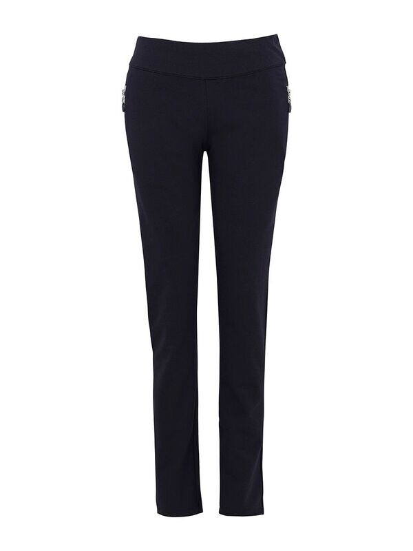 Dolcezza trouser Navy - 73219, Size: M (UK14)