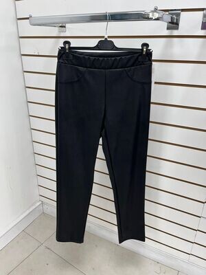 YEW faux leather trouser - Black 2190