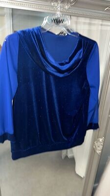 Yew velour top Royal Blue