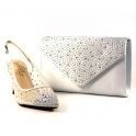 Lunar Arabella shoe & Clutch Bag - Silver