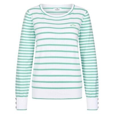 HV Society knitted top mint/white