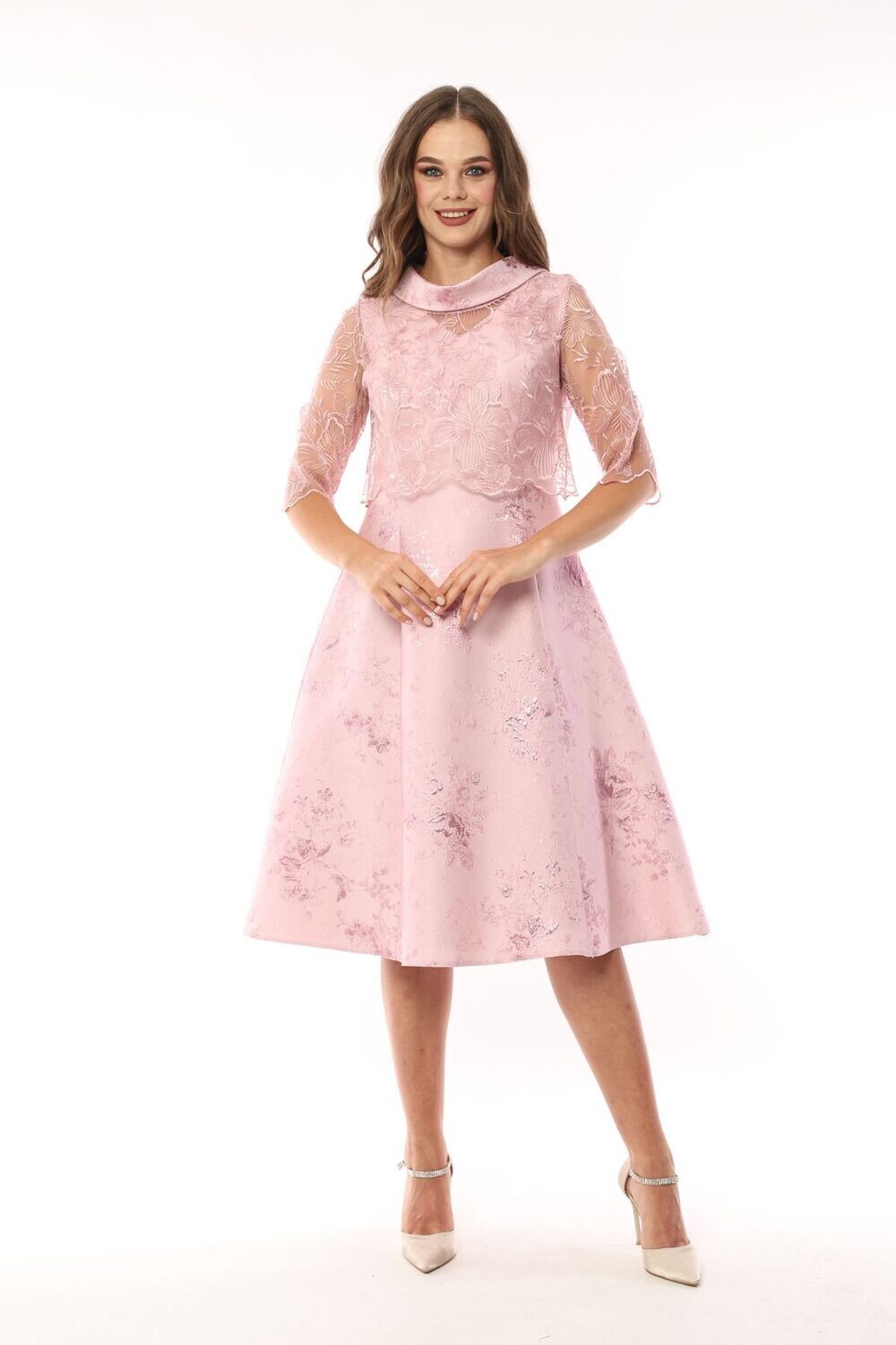 Lizabella - 7359 -Dress & Jacket Set - Blush