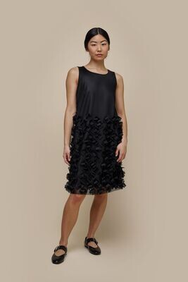 UCHUU - 3D Floral Dress - Black - CS24-021
