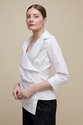 UCHUU - Wrap Style Shirt - CS24-620 - White