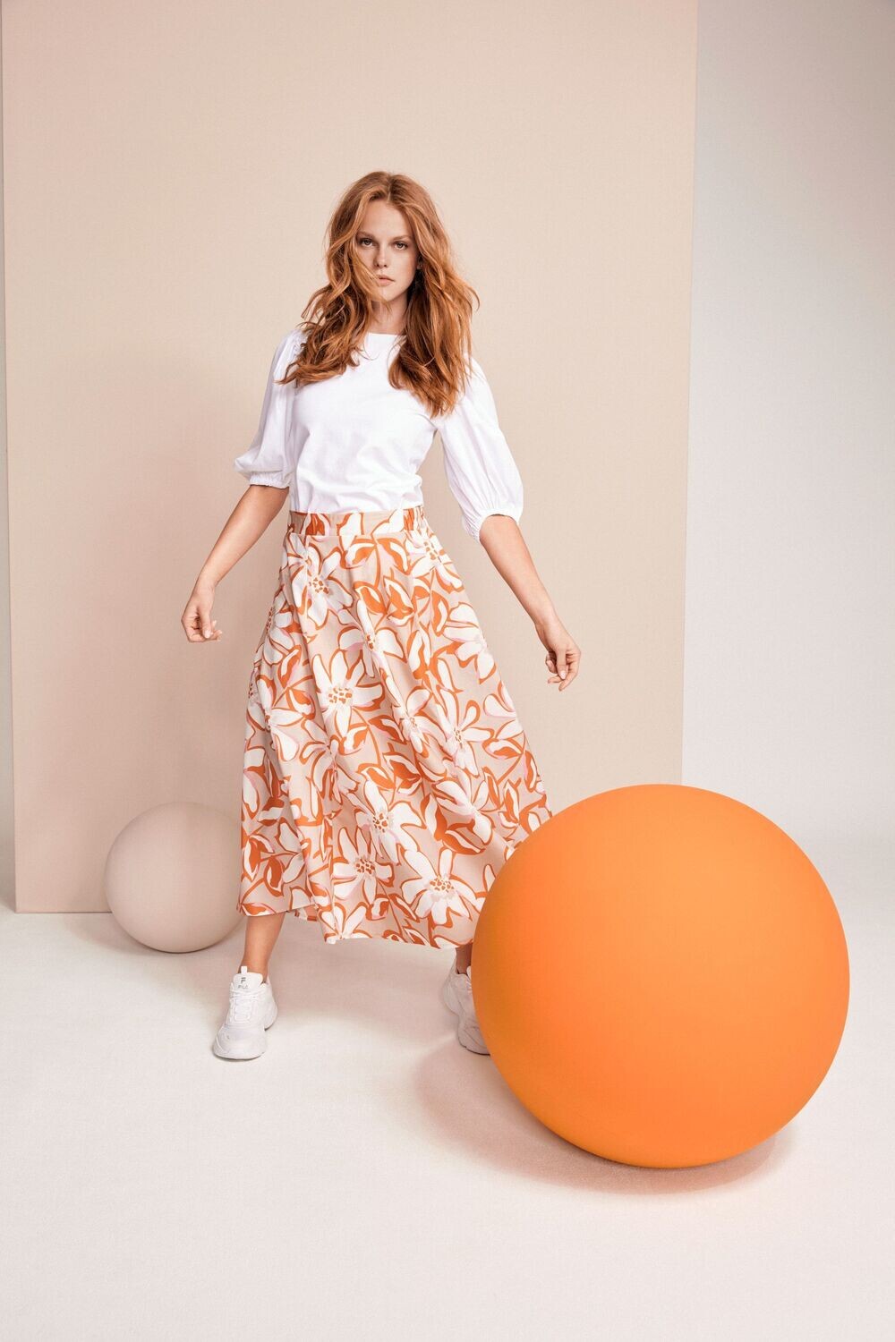 YOU by Just White Print Skirt - Y4137 *HALF PRICE*