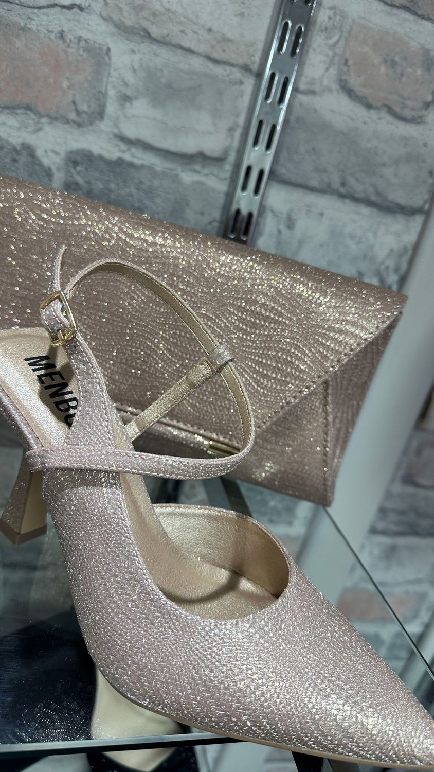 Menbur Rose gold shoe and bag, Size: 3(36)