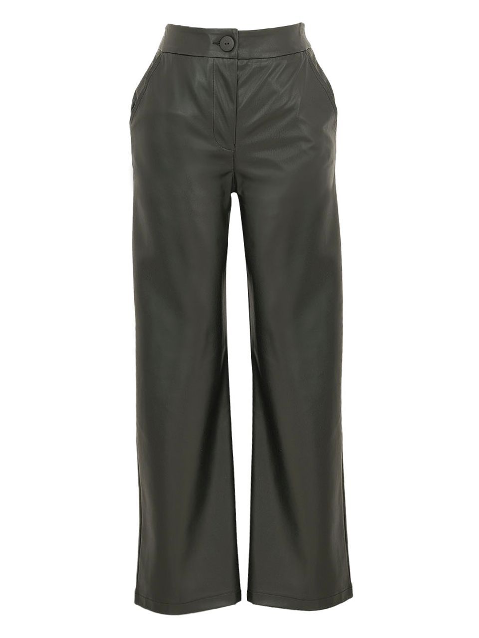 Dolcezza - Faux Leather Wide Leg Trouser - 74128