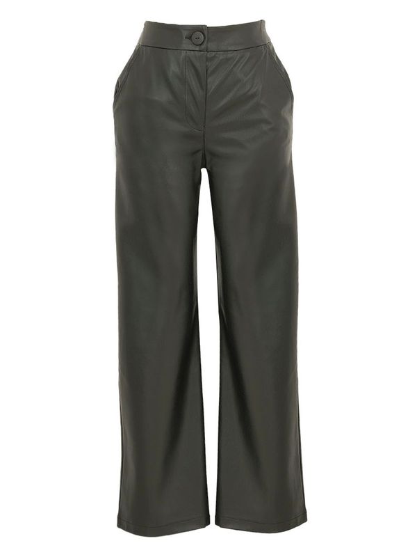 Dolcezza - Faux Leather Wide Leg Trouser - 74128 Dolcezza - Faux Leather Wide Leg Trouser - 74128