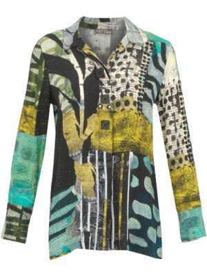 Dolcezza - Leaf Print - Shirt - 74624 Dolcezza - Leaf Print - Shirt - 74624