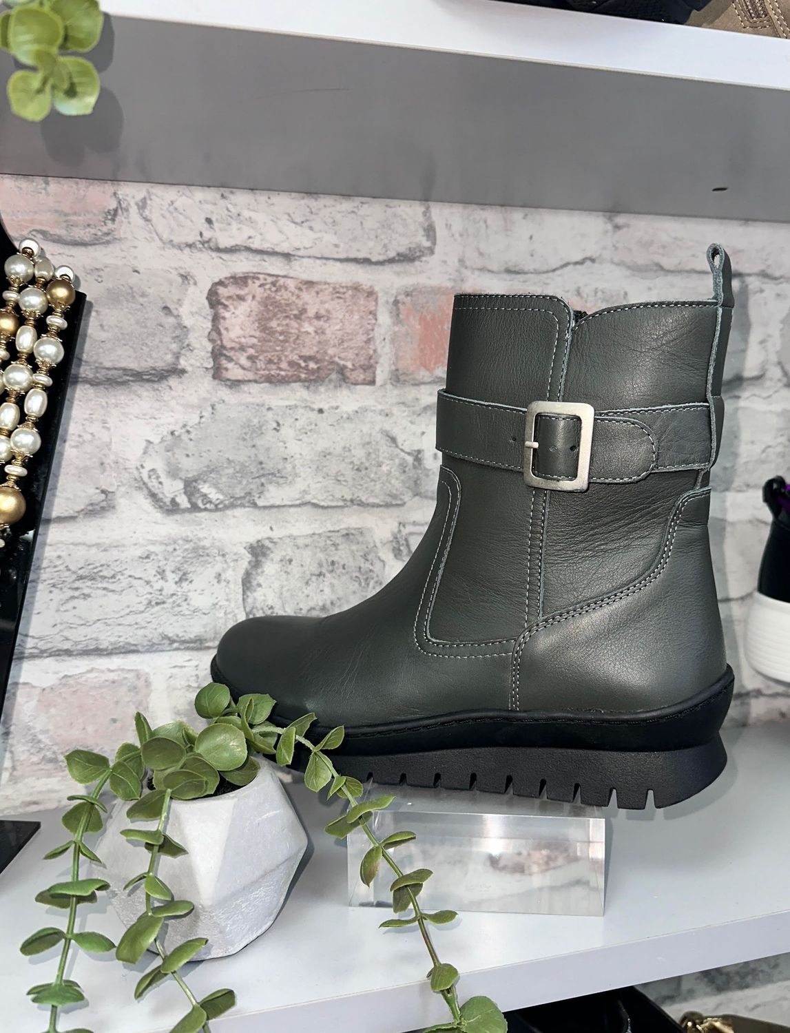 Adesso - Robin Leather Boots - Ash