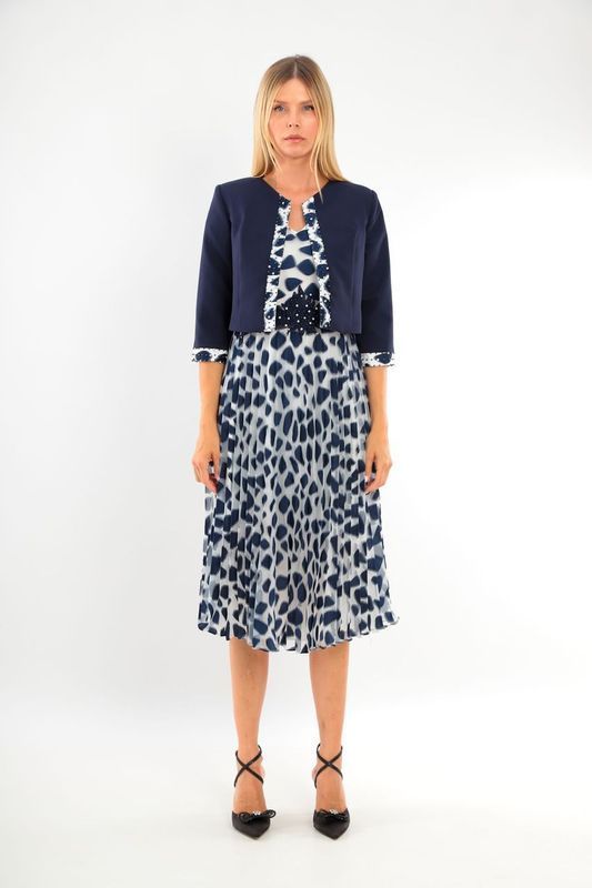 Lizabella - 2 Piece Navy Spot - 7401