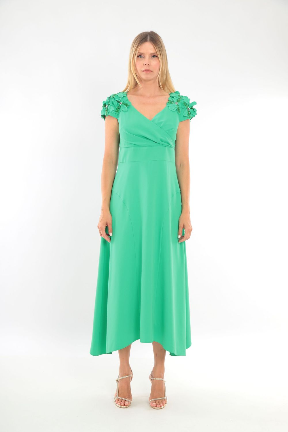 Lizabella - Jade 3D Floral Dress - 2090