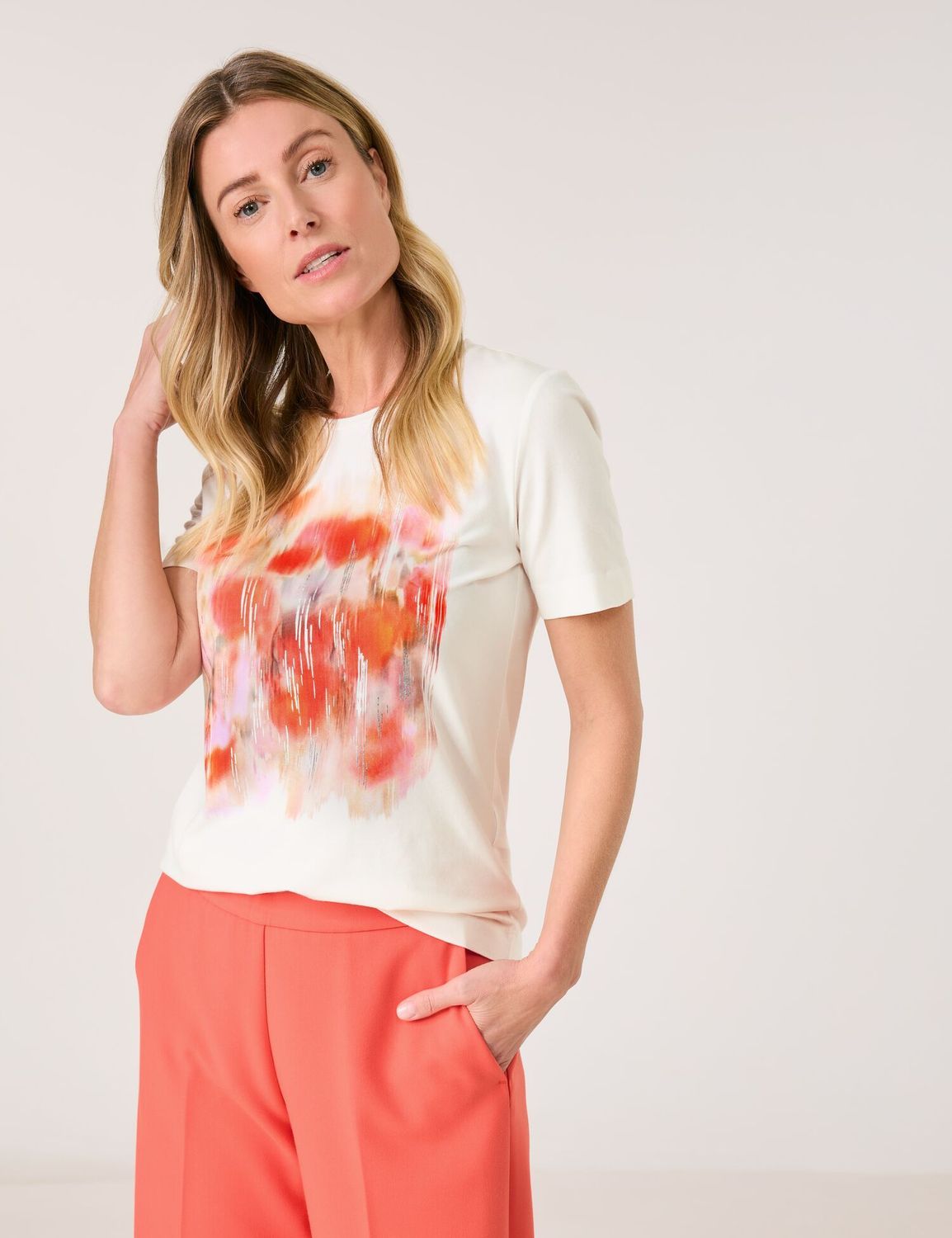 Gerry Weber - Orange/Pink - Print T-Shirt