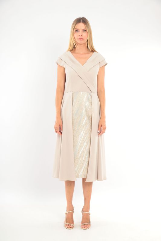 Lizabella - Champagne - Over-Skirt Style - 2100