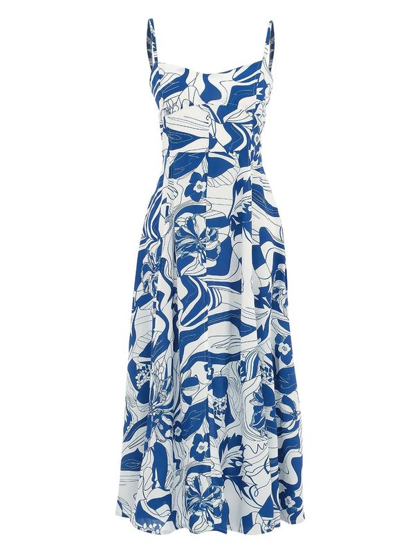 Dolcezza - Blue Lotus - Blue Print Dress - 25152