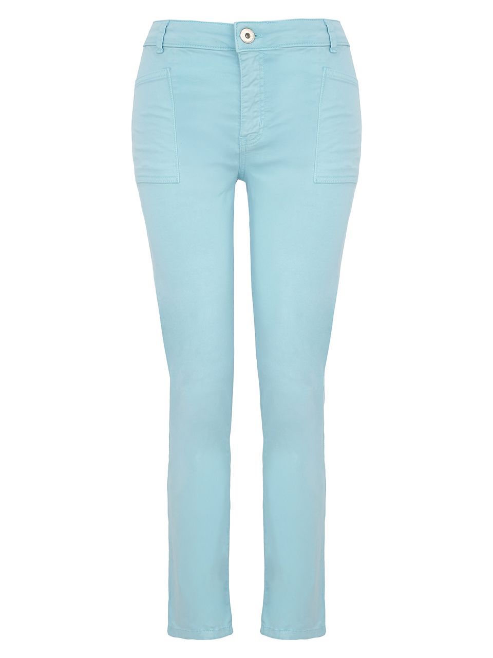 Dolcezza - Add Some Colour - SeaFoam Latice Cut Jeans - 25205
