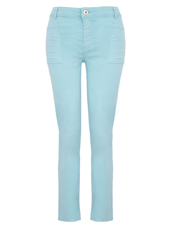 Dolcezza - Add Some Colour - SeaFoam Latice Cut Jeans - 25205