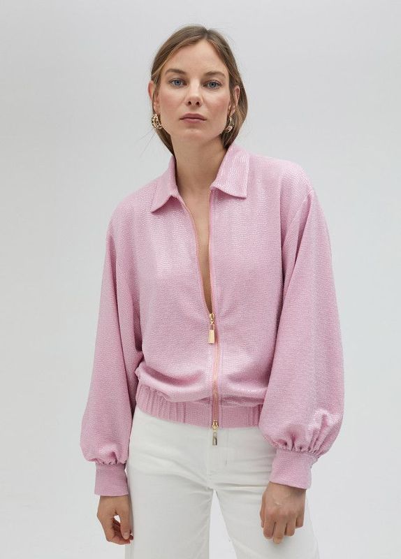 Lola Casademunt - Pink Sequenced Bomber Jacket - LS2502016