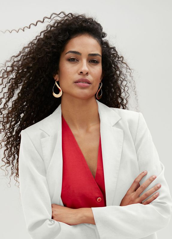 Lola Casademunt - White Linen Blazer - LS2502006