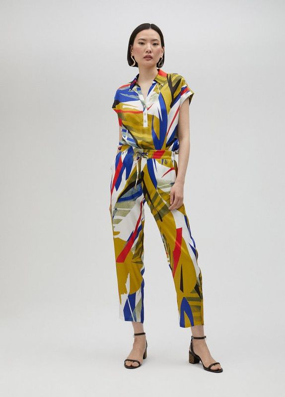 Lola Casademunt - Tropical Print Satin Blouse - LS2515019