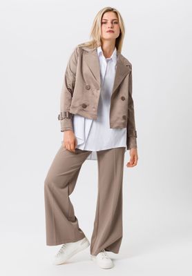 TUZZI - Mocha Satin - Cropped Trench - 412303000-873-34