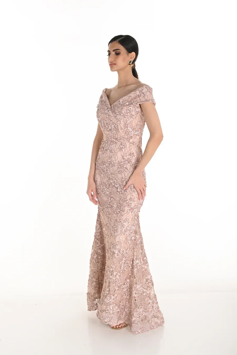 Frank Lyman Blush evening gown 259716
