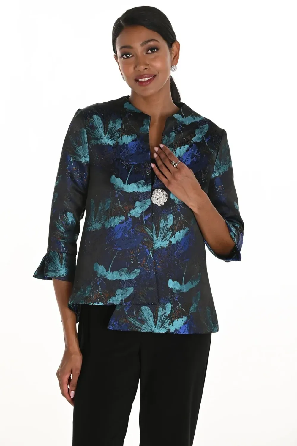 Frank Lyman Teal Jacket 259206