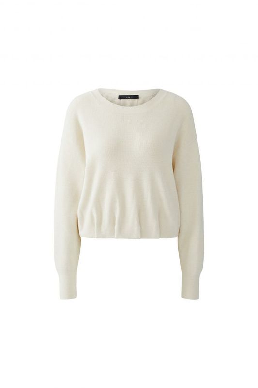 OUI - Vanilla - Round Neck Jumper - 94775 OUI - Vanilla - Round Neck Jumper - 94775