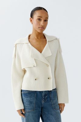 OUI - Knitted MAC Jacket - Gardenia - 94310