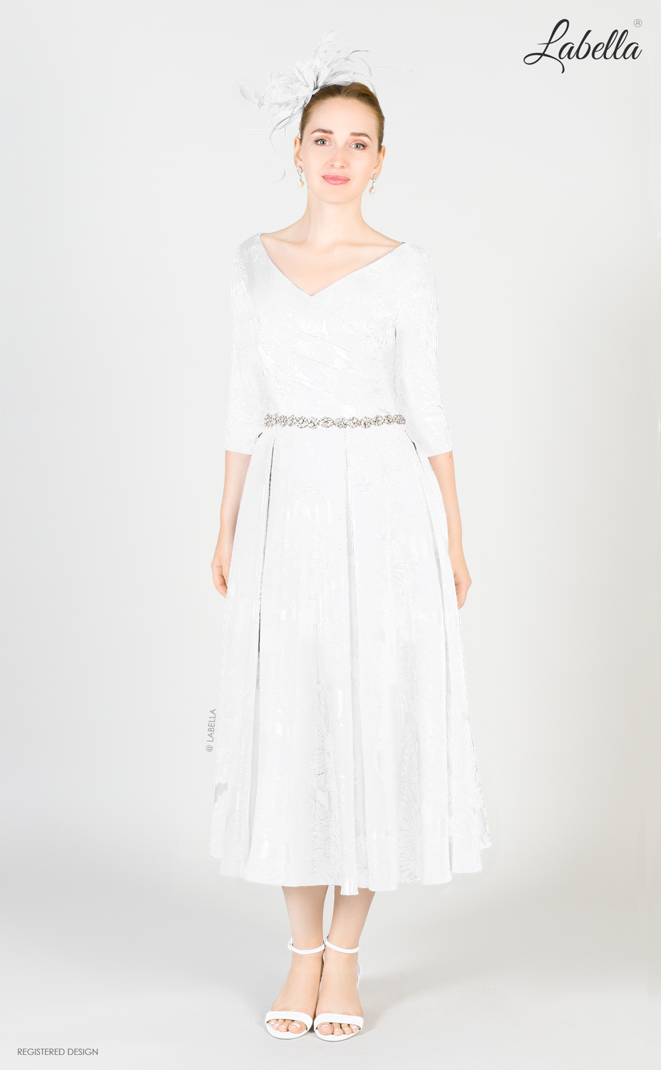 Silver V-Neck embossed fit & flare dress Silver V-Neck embossed fit & flare dress, Size: 12