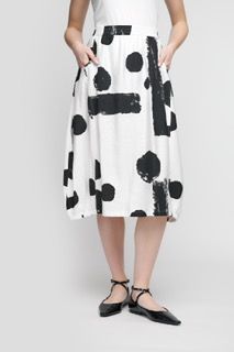 UCHUU - Bubble Skirt - Milk/Black - CS25-205