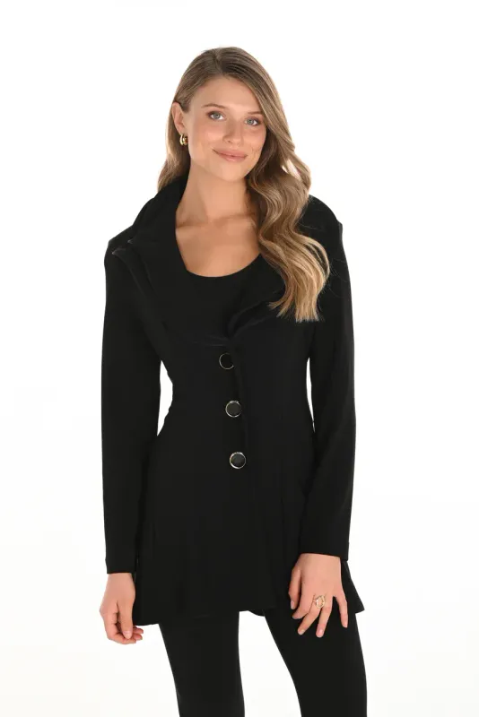 Frank Lyman -Wired Collar Jacket - 253045 - Black with gold accent buttons