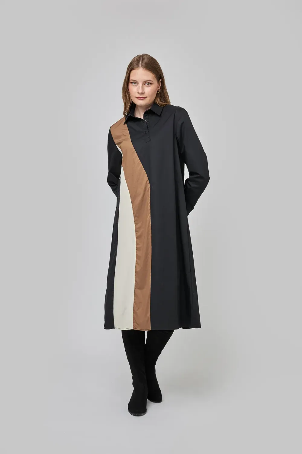 UCHUU - Tri Coloured - Dress - CF25-007 UCHUU - Tri Coloured - Dress - CF25-007