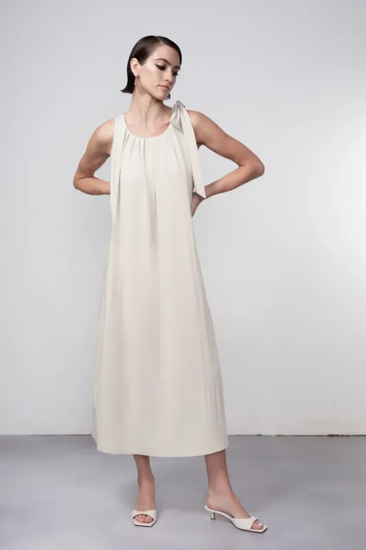 HAAKO sleeveless dress H1041 stone