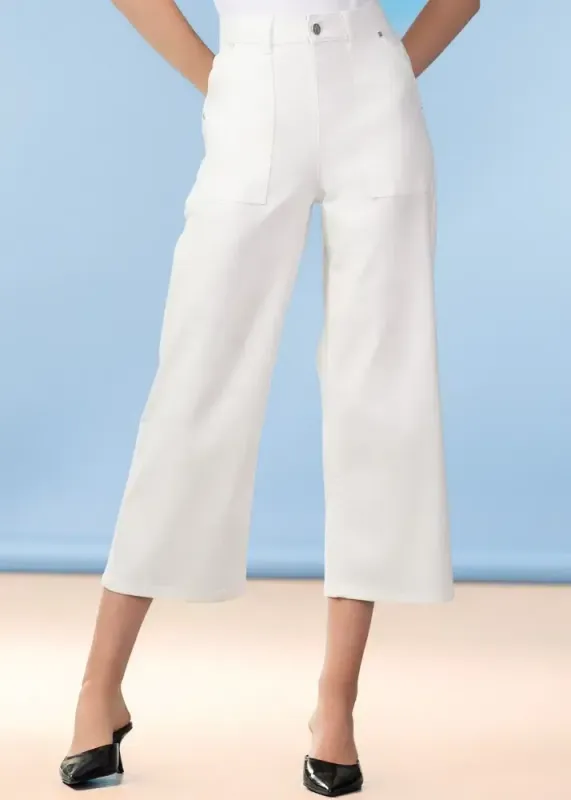 ALISON SHERI wide leg crop trouser A47587