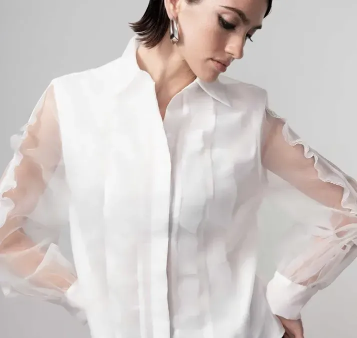 HAAKO frilled blouse H1057