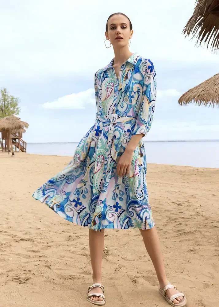 ALISON SHERI dress blue mix A47207