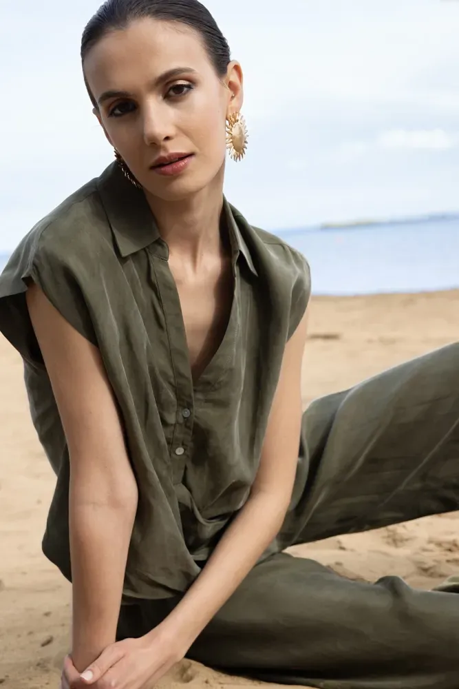 ALISON SHERI wrap blouse A47535