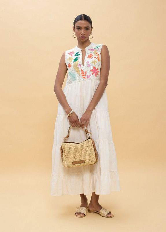 Lola Casademunt cream dress 16006 Lola Casademunt cream dress 16006