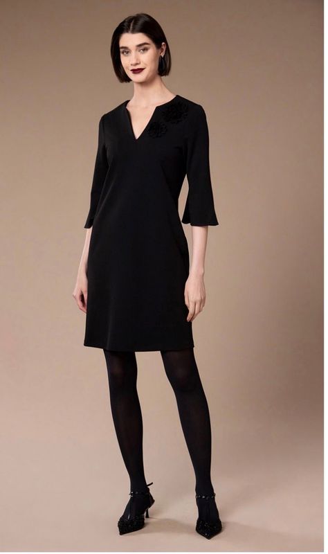 Peruzzi applique dress black W26128