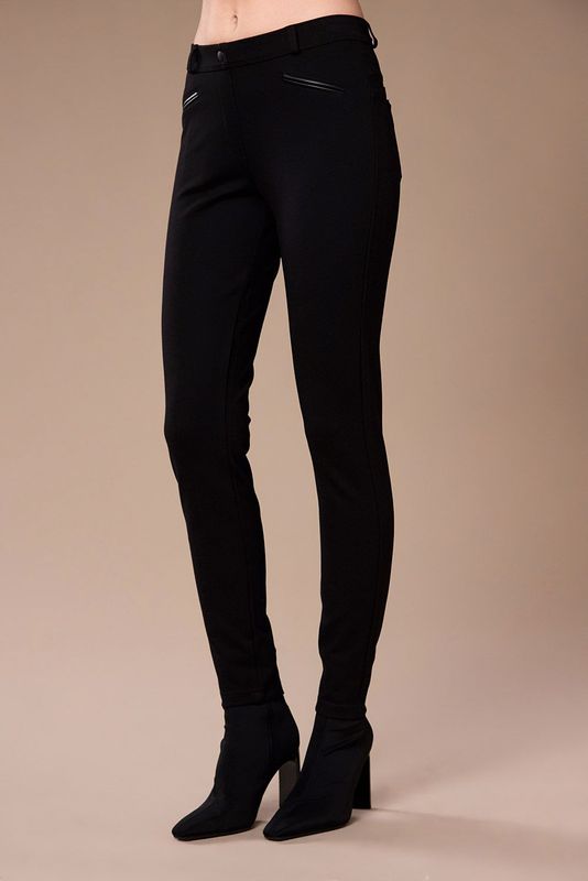 Peruzzi pleather trim Trouser Black W26162L