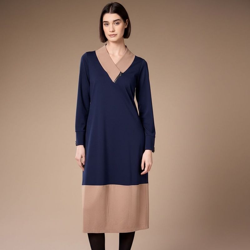 Peruzzi contrast zip dress W26170